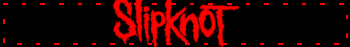 A black blinkie with the word 'Slipknot' in red text.